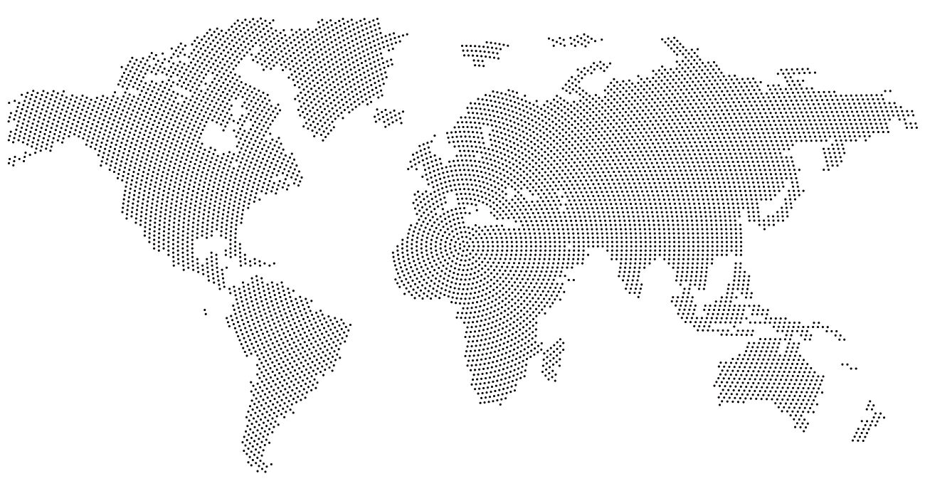 Mapa del mundo en puntos de color negro